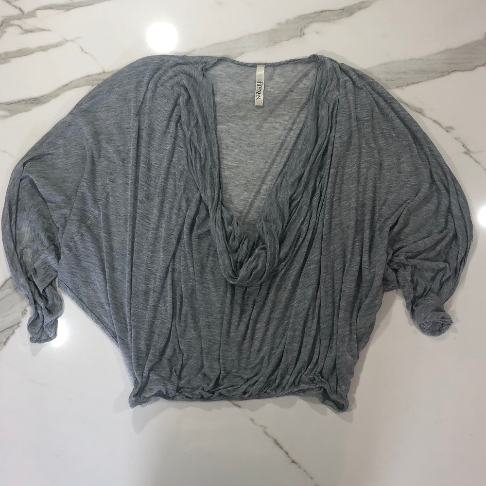 fluXuS Butterfly Top Heather Grey Size Medium